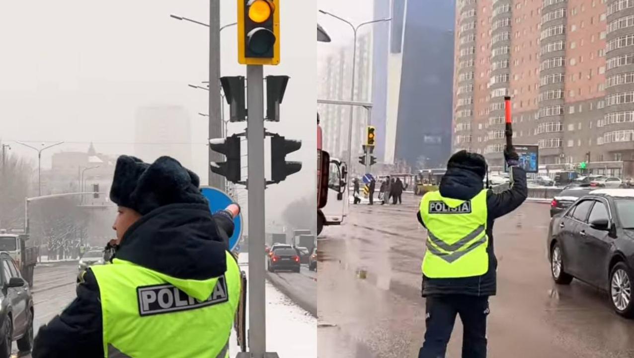 Полиция Астаны усилила меры безопасности в связи с непогодой