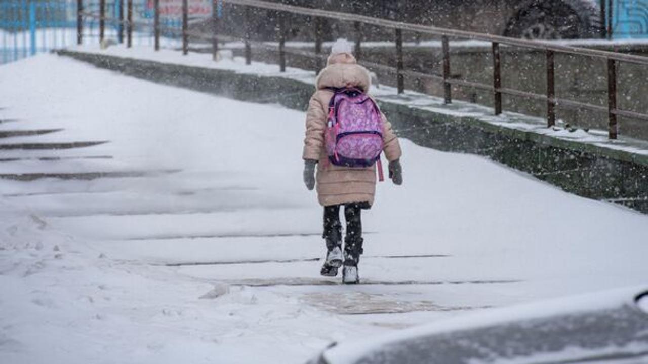 Морозы в Астане: маленькие школьники второй смены переходят на дистанционку
