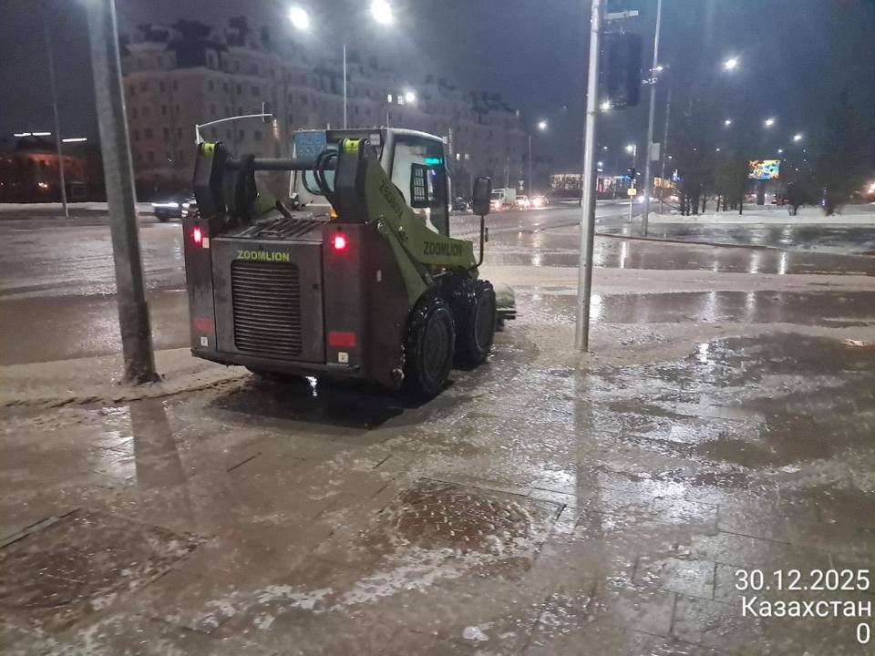 Астанчан предупредили о сильном гололёде